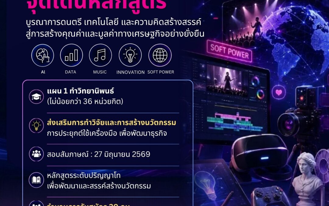ป.โท สาย Music & Soft Power ที่ล้ำที่สุด!